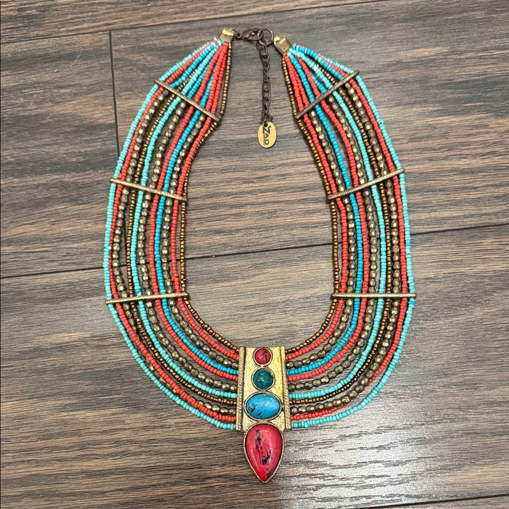 Multicolor Beaded Statement Necklace